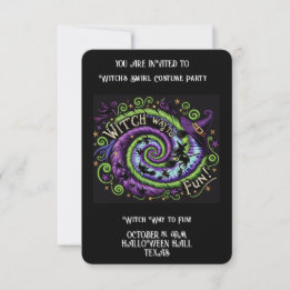 Invitation Halloween lunatique : Fête Spooktaculaire