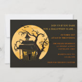 Invitation Halloween Lune et Haunted House Halloween (Devant)