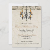 Invitation Halloween Lustre Squelettique (Devant)