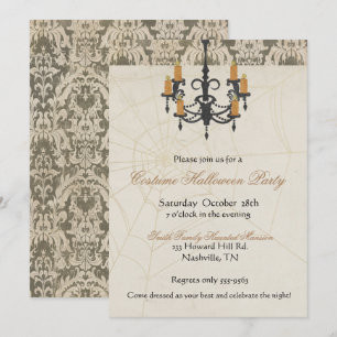 Invitation Halloween Lustre Squelettique