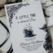 Invitation Halloween Magique Petit Boo Baby shower noir