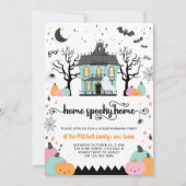 Invitation Halloween Maison chauffer Éffrayant Nouveau parti (Devant)