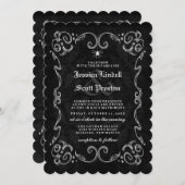 Invitation Halloween Mariage "avec" RÉCEPTION (Devant / Derrière)