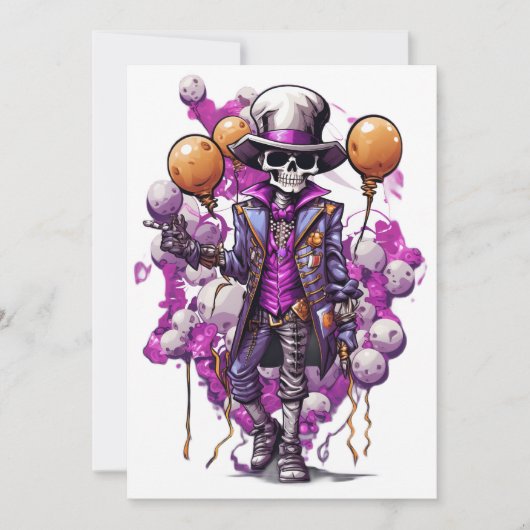 Invitation Halloween Masquerade costumes Éffrayants Falloween (Devant)