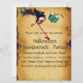 Invitation HALLOWEEN MASQUERADE PARTY, parchemin (Dos)