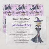 Invitation Halloween mauvaises sorcières Bachelorette Party (Devant / Derrière)