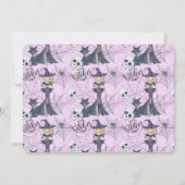 Invitation Halloween mauvaises sorcières Bachelorette Party (Dos)