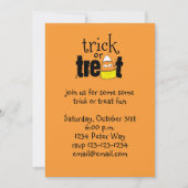 Invitation Halloween mignonne bonbon Corn Trick ou traiter dr (Devant)