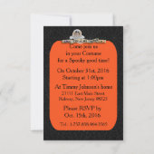 Invitation Halloween - Mignonne Maison fantôme Hantée (2) (Dos)