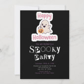 Invitation Halloween minimaliste moderne Halloween heureux (Devant)