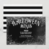 Invitation Halloween Minis Spiderwebs Photographie Photos (Devant / Derrière)