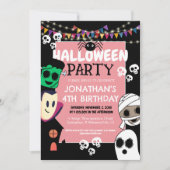 Invitation Halloween moderne mignonne Ghouls Éffrayant fête d (Devant)