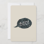 Invitation Halloween moderne simple balai et sorcière casquet (Dos)