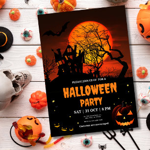 Invitation Halloween modifiable, Costume Halloween