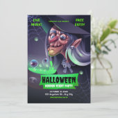 Invitation Halloween modifiable, Horreur Halloween (Debout devant)