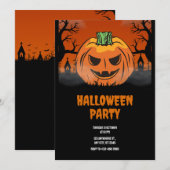 Invitation Halloween modifiable, Invitation fête d (Devant / Derrière)
