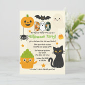 Invitation Halloween modifiable - Little Monster Bash - (Debout devant)