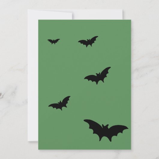 Invitation Halloween monstre vert eyball visage (Dos)