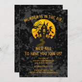 Invitation Halloween Murder Mystery Party (Devant / Derrière)