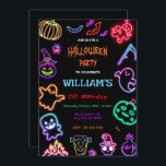 Invitation Halloween Neon Kids Birthday Party Glow Dark<br><div class="desc">Halloween Neon Kids Birthday Party Glow Dark Invitation
Halloween Neon Kids Party Glow Dark Party Invitation Halloween Neon Kids Party Glow Dark Party invite. Perfect for a Halloween Party,  Cocktail Party,  Spooktacular Dinner Party,  etc. CHANGE THE TEXT TO SUIT YOUR PARTY & Back print included.</div>