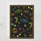 Invitation Halloween Neon Kids Party Glow Dark Party (Dos)