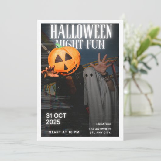 Invitation Halloween Night Fun (Debout devant)