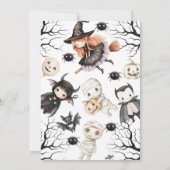 Invitation Halloween Noir Brown Enfants Costume fête Annivers (Dos)