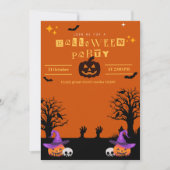 Invitation Halloween noir Spooktacular Anniversaire (Devant)