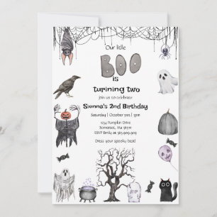 Invitation Halloween Notre Petit Bois Anniversaire Fête Noir