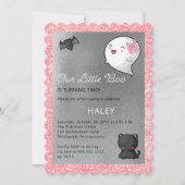 Invitation Halloween Notre Petit Boo Fille Fantôme 2e anniver (Devant)