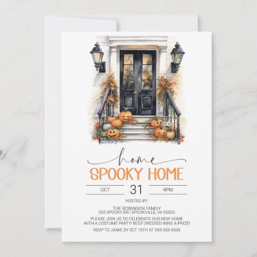 Invitation Halloween, Nouveau parti (Devant)