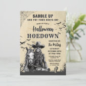 Invitation Halloween occidentale Hoedown Cowboy Party (Debout devant)