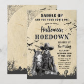 Invitation Halloween occidentale Hoedown Cowboy Party (Devant / Derrière)