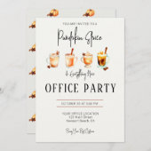 Invitation Halloween Office Party Élégante épice Citrouille N (Devant / Derrière)