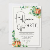 Invitation Halloween Office Party Fun Team Citrouille Vines C (Devant)