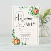 Invitation Halloween Office Party Fun Team Citrouille Vines C (Debout devant)