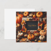 Invitation Halloween Orange Frame (Devant / Derrière)