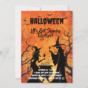 Invitation Halloween Orange pour une soirée effray
