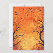 Invitation Halloween Orange pour une soirée effray (Dos)