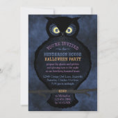 Invitation Halloween Owl Haunted House Party Déplaisant effra (Devant)