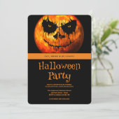 Invitation Halloween Parti Gothique Dark SpookyMoon (Debout devant)