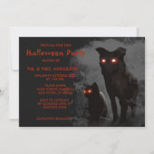 Invitation Halloween Parti Malin Chat Noir Et Chien (Dos)