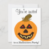 Invitation Halloween Parti Orange Citrouilles PERSONNALISER (Devant)