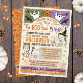 Invitation Halloween Parti Rétro Automne Humour Faboolous Fli