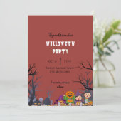 Invitation Halloween parti spottacular fantôme (Debout devant)