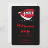 Invitation Halloween Parti Vampire Dents Gothique (Devant)