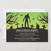 Invitation Halloween Parti Zombie Éffrayant Apocalypse Invita (Devant)