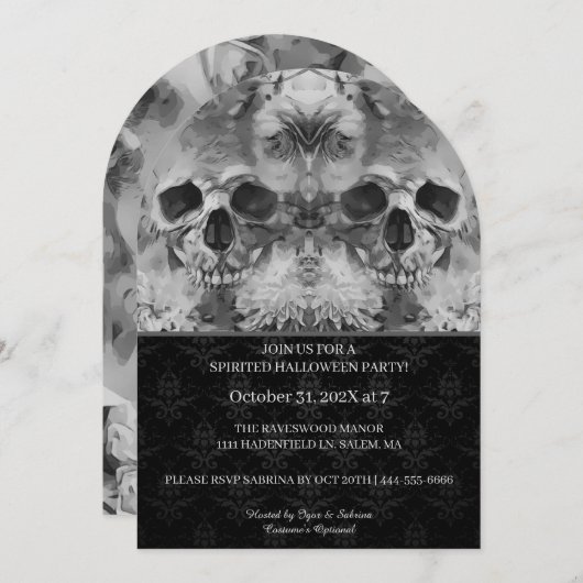 Invitation Halloween Party (Devant / Derrière)