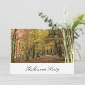 Invitation Halloween Party Automne photo Nature Scène (Debout devant)