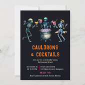 Invitation Halloween Party Cauldron Cocktail Mixer Funny Dark (Devant)